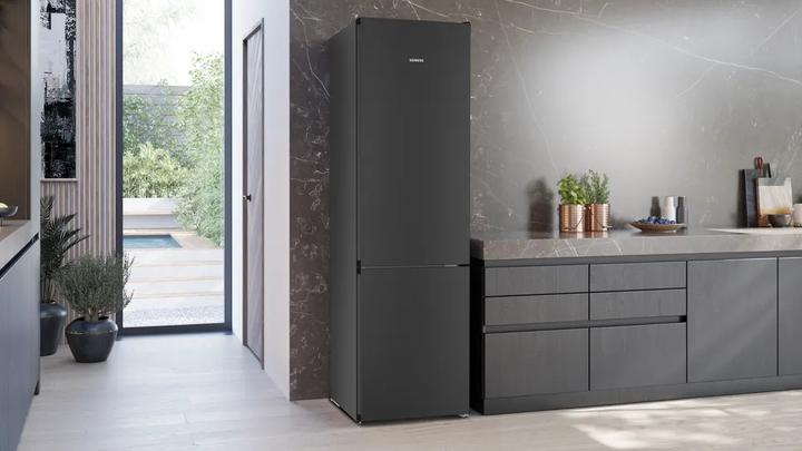 Produktbild Siemens iQ300, free-standing fridge-freezer with freezer at bottom, 203 x 60 cm, BlackSteel, KG39N2XAG (363 l)