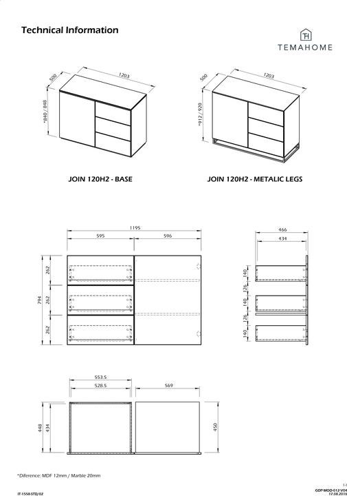 Produktbild Temahome Join (120 x 50 x 84 cm)