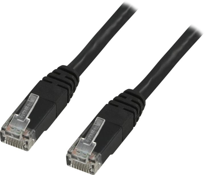 Produktbild Deltaco UTP Cat5e - 1 m - RJ-45 - RJ-45 - Schwarz (U/UTP, CAT5e, 1 m)