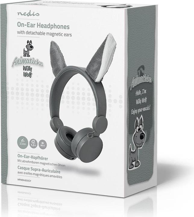 Produktbild Nedis On-Ear-Kopfhörer mit Kabel On-Ear-Kopfhörer mit Kabel 3.5 mm Seillänge: 1.20 m 85 dB Grau Grau (Keine Geräuschunterdrückung, Kabelgebunden)