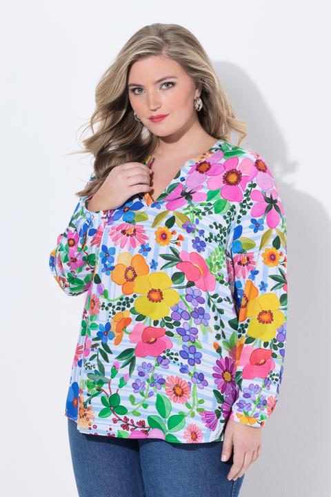 Produktbild Miamoda Bluse, Regular Fit, Blumenmuster, Langarm (54)