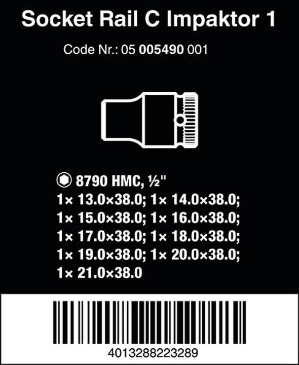 Immagine prodotto Wera Socket Rail C Impaktor 1