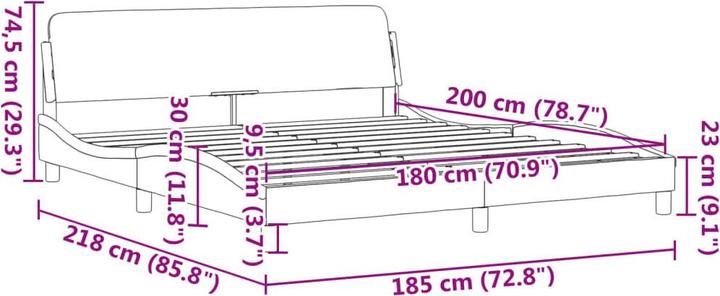Image du produit vidaXL Bettgestell (180 x 200 cm)