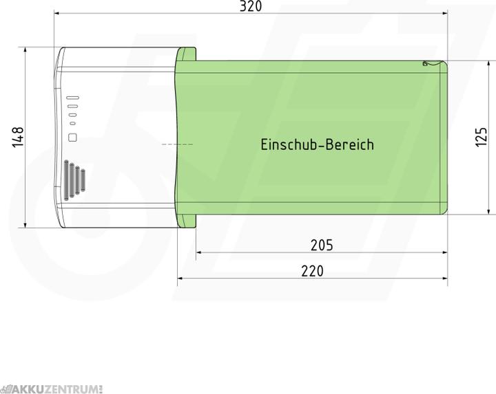 Produktbild Ansmann 36V 14Ah vervangende fietsaccu (518 Wh, E-Bike Akku)