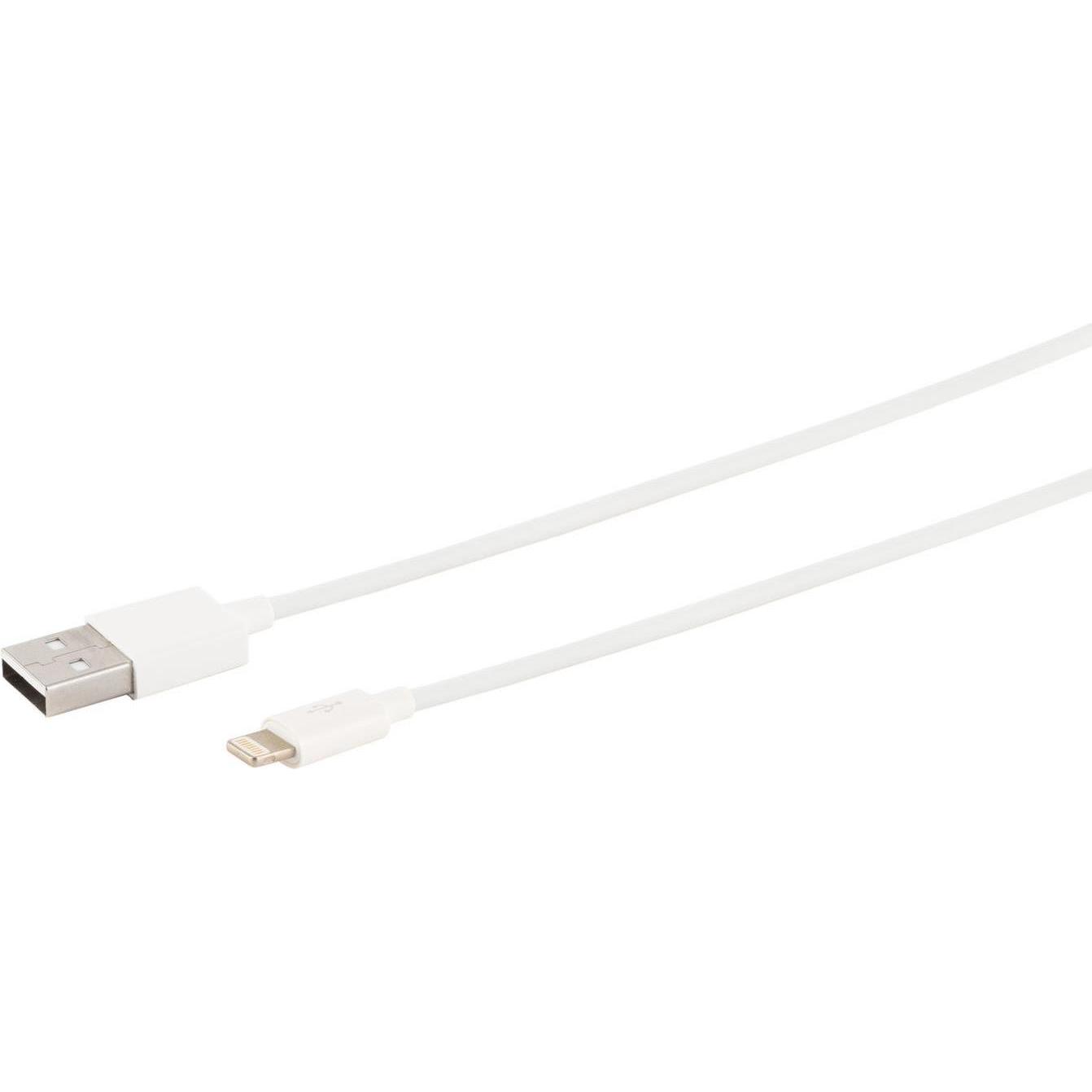 Shiverpeaks S/CONN maximum connectivity USB Lade-Sync Kabel, USB A Stecker auf 8-Pin Stecker, 2.0, weiss, 3,0m (3 m, USB...