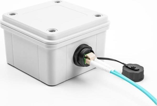 Actual product image Delock Fibre optic cable connector LC duplex socket to LC duplex socket (Cable connection box)