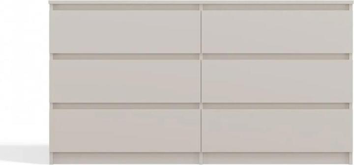 Actual product image Topeshop Nowoczesna komoda, 6 szuflad, Malwa, 138x40x75 cm, kaszmir (138 x 40 x 75 cm)