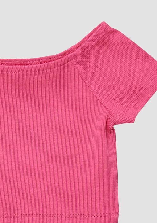 Image du produit S.Oliver T-Shirt Verkürztes T-Shirt aus Rippware mit Off-Shoulder-Ausschnitt (140)