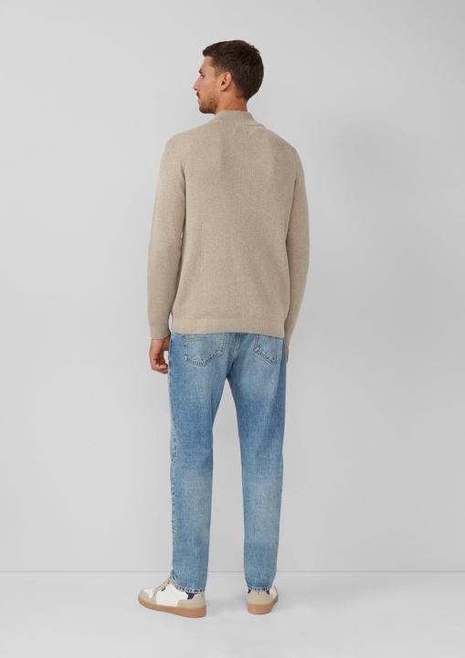 Produktbild s.Oliver Strickpullover Pullover aus Strukturstrick mit Troyer-Kragen (3XL)