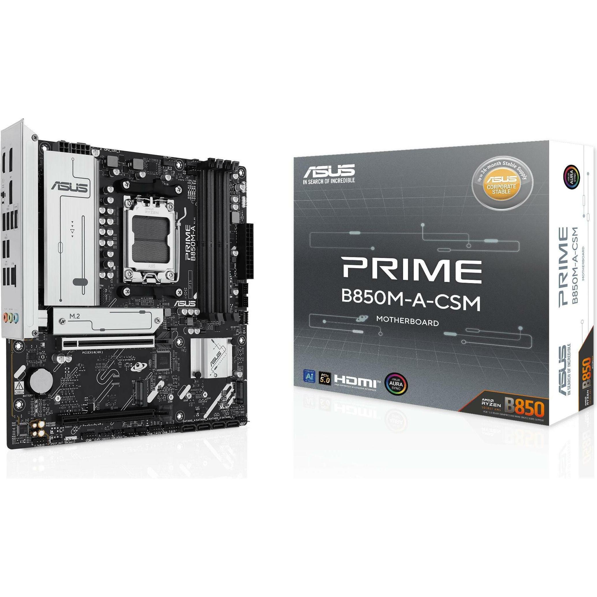 ASUS Prime B850M-A-CSM (AM5, AMD B850, mATX), Mainboard