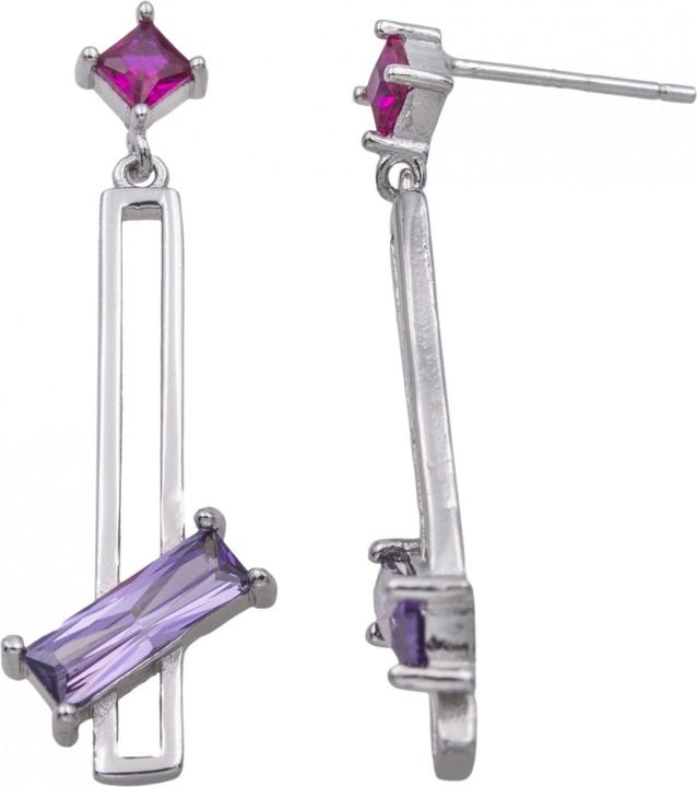 Produktbild Passion Ohrringe Aus Rhodiiertem Silber – Anhänger – Mehrfarbiges Zirkonia (COU BIJOU, Matériel exact)