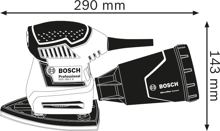 Image du produit Bosch Professional GSS 160-1 A Multi (Ponceuse vibrante, 180 W)