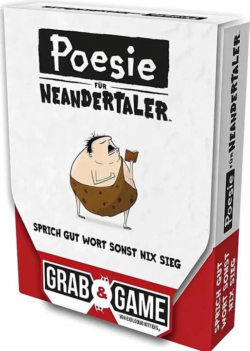 Actual product image Exploding Kittens EXKD0047 - Poetry for Neanderthals: Grab & Game (German, 2 - 4 Players)