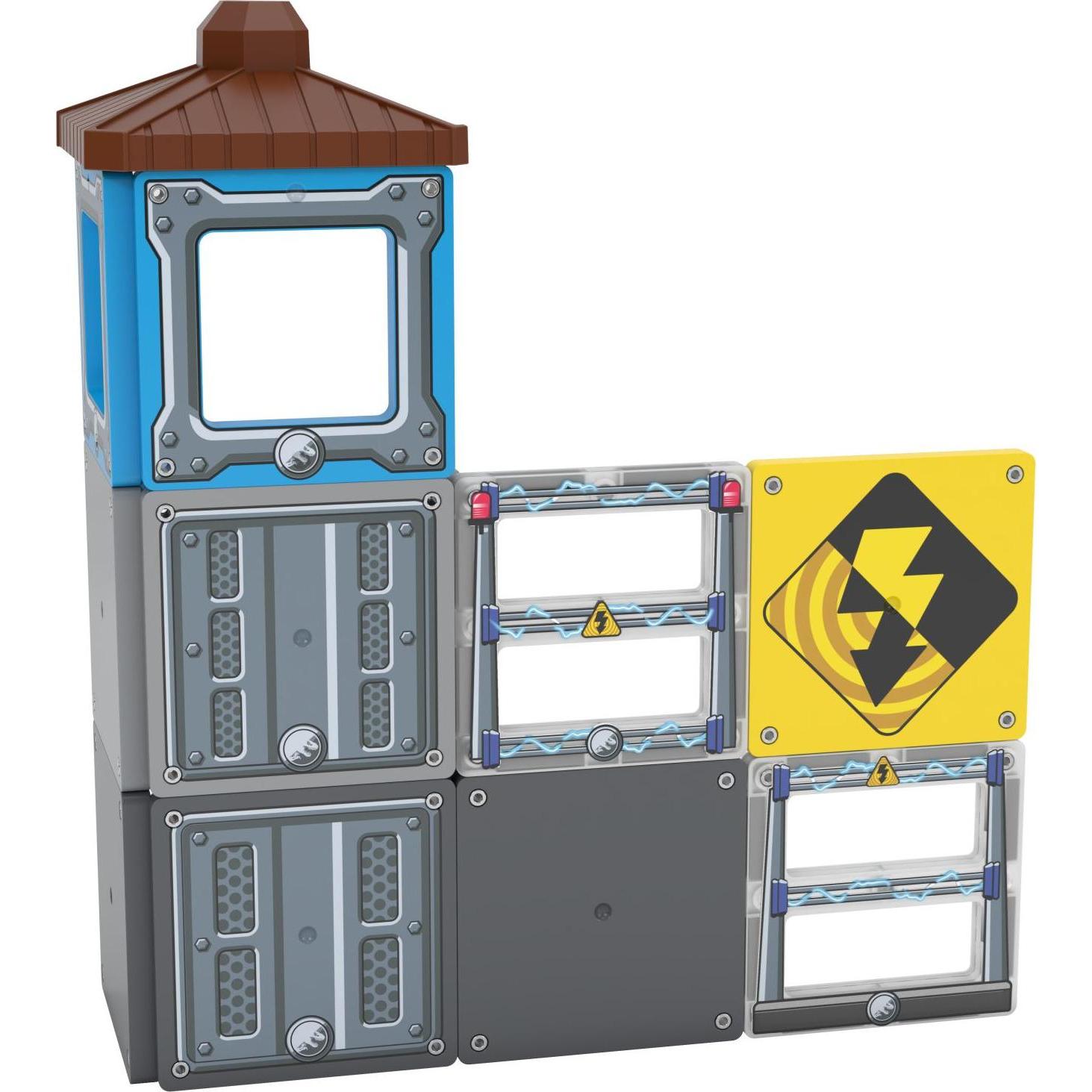 TileTown Tile Town - Jurassic World Dino Rescue, set di costruzioni magnetiche (90313)