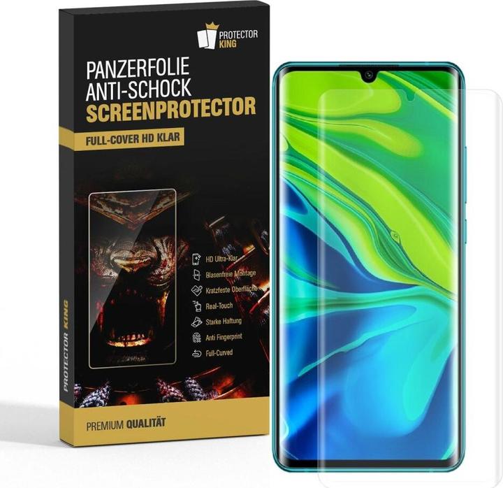 Actual product image Protectorking 4x Panzerfolie Anti-Shock HD Klar (4 Piece, Mi Note 10 Pro)