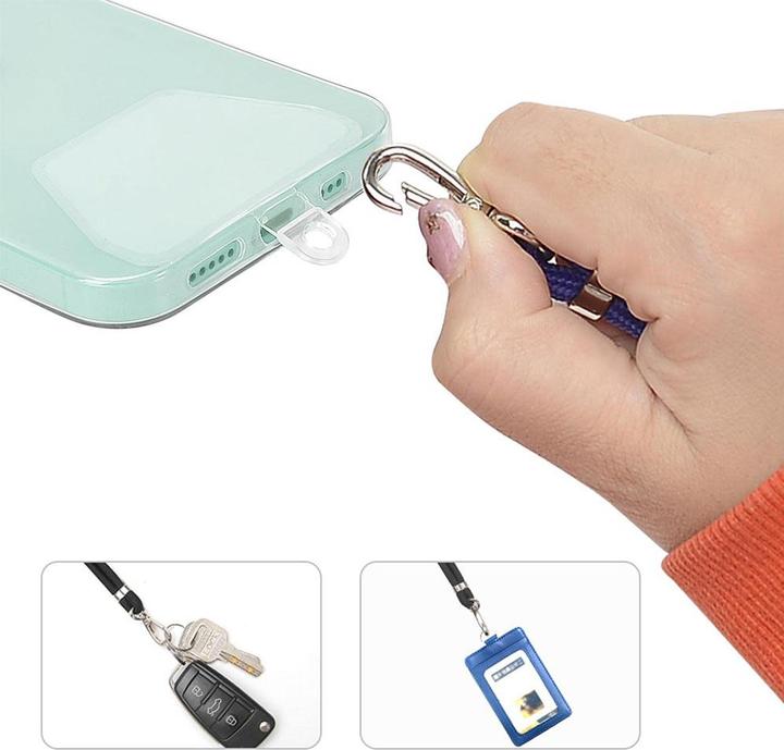 Produktbild Apfelkiste Handykette 140cm Universal, + selbstklebende Einlage, Schwarz