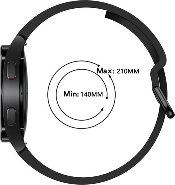 Image du produit Cover-Discount Galaxy Watch 4 42mm - Bracelet sport noir (42 mm, Silicone)