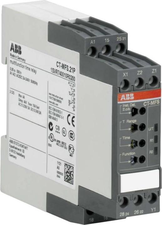 Actual product image ABB DIN Rail Multi Function Timer Relay, 24  240V