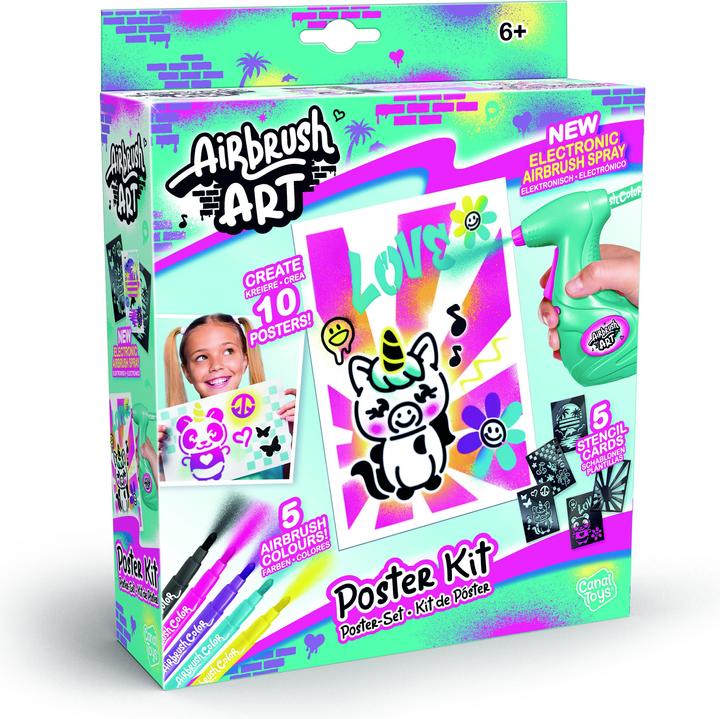 Actual product image Canal Toys Airbrush ART Mini Poster Kit Sprayer Starter 6+