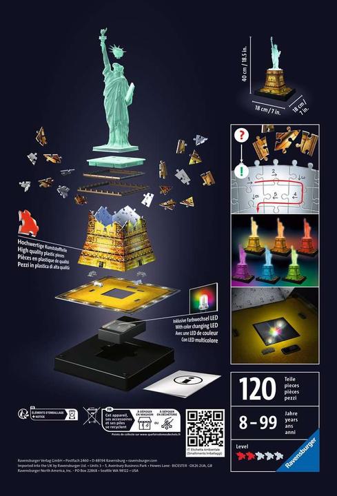 Immagine prodotto Ravensburger Statua della Libertà con luce (108 pezzi)