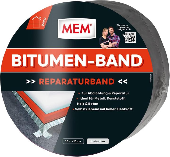 MEM Dach Reparaturband 150 mm x 10 m, Alumfarben