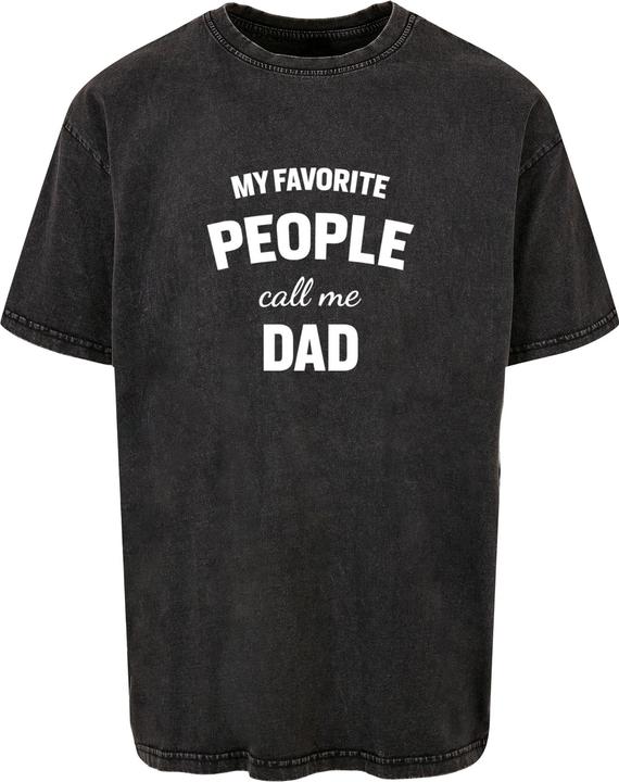 Produktbild Merchcode Fathers Day - My Favorite People Call Me Dad Acid Washed Heavy Oversized Tee - 112803 (XXL)