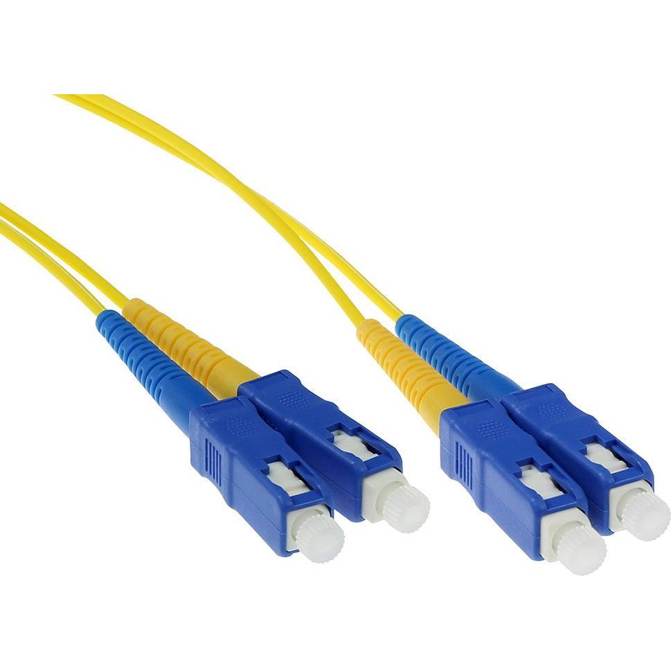 Thumbnail - ACT 1 meter LSZH Singlemode 9/125 OS2 fiber patch cable duplex with SC connectors (1 m), Netzwerkkabel