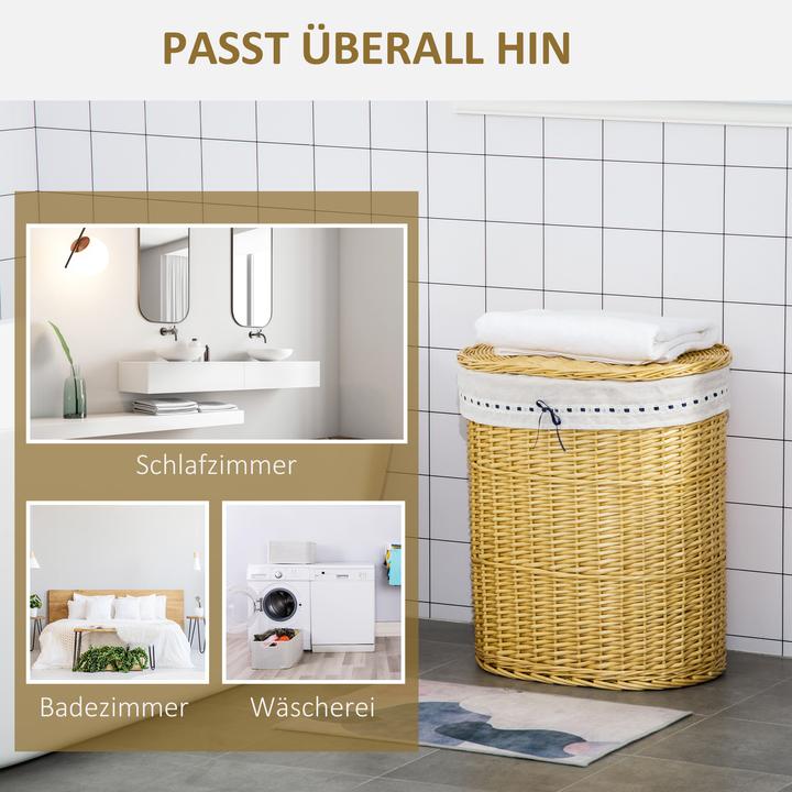 Immagine prodotto Homcom Cesto per il bucato con sacca per il bucato rimovibile (15 l)