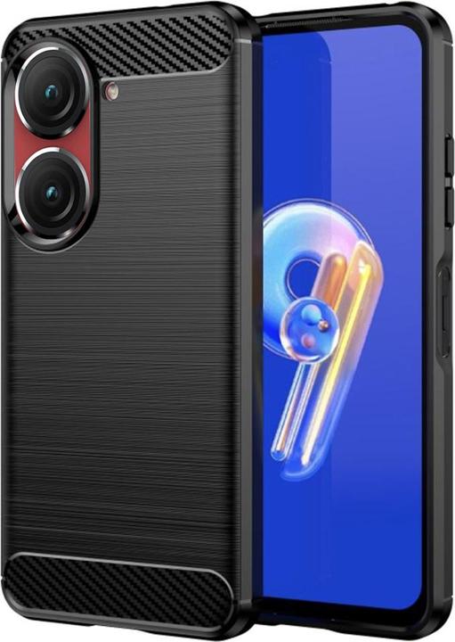 Techsuit - Carbon Silicone - Asus Zenfone 9 / 10 - Black (Asus Zenfone 9)