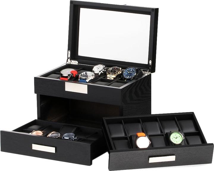 Produktbild Rothenschild Uhrenbox RS-2350-30BL für 30 Uhren black