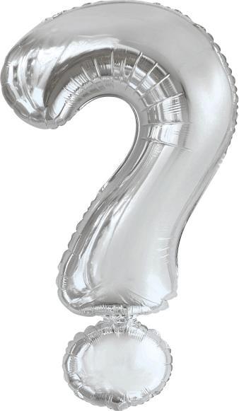 Produktbild Amscan Folienballon Maxi Fragezeichen silber (5 x)