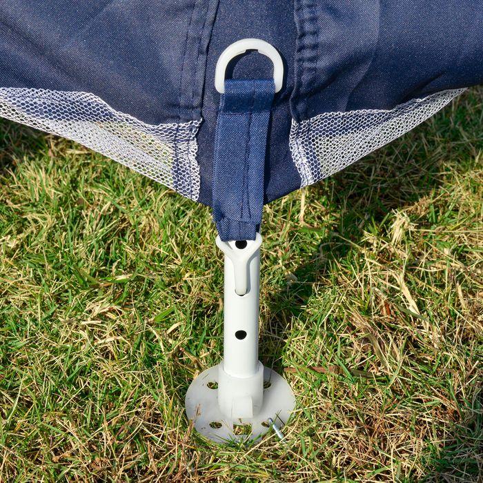 Immagine prodotto Swisshandel24 Gartenpavillon 3x3m wetterfest mit Moskitonetz, Polyester in Blau (300 cm, 300 cm)