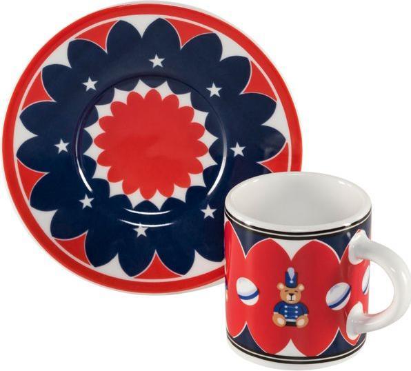 Image du produit Bialetti Kaffeetasse 2 Stück, Rot/Blau, Materialtyp: Keramik (80 ml, 2 x)