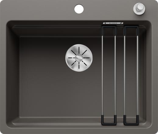 Produktbild Blanco ETAGON 6-F | SILGRANIT vulkangrau | Einbauart: Flächenbündig | mit Ablauffernbedienung, mit Z (Einbauspüle, 59.10 cm, 50.10 cm)