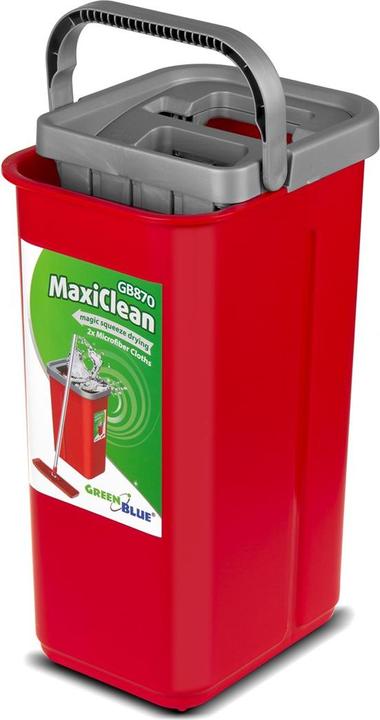 Productafbeelding Greenblue MaxiClean Vlakmop Set met 2 in 1 Schoonmaakemmer 5 7L Mop Set Vloermop Mop Reinigingssysteem (1 Pcs.)