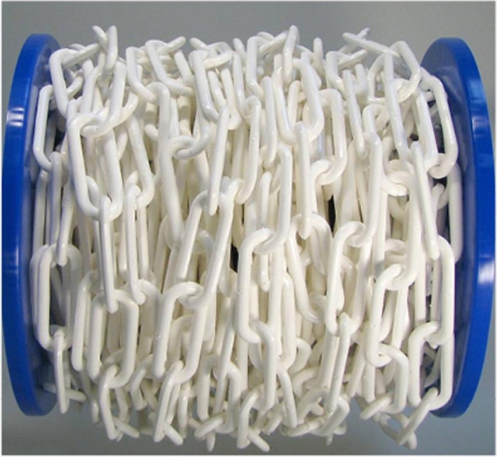 Actual product image Dörner + Helmer 128961 Barrier chain white plastic 25m (25 m)