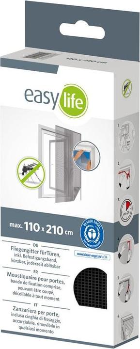 Easy Life MOSKITIERA DRZWI 2X60X210 CZARNY (60 x 210 cm)