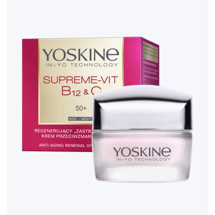 Yoskine Supreme-Vit B12 & C Moisturizing Face Cream 50+ Night Cream 50Ml (50 ml, Nachtcreme)