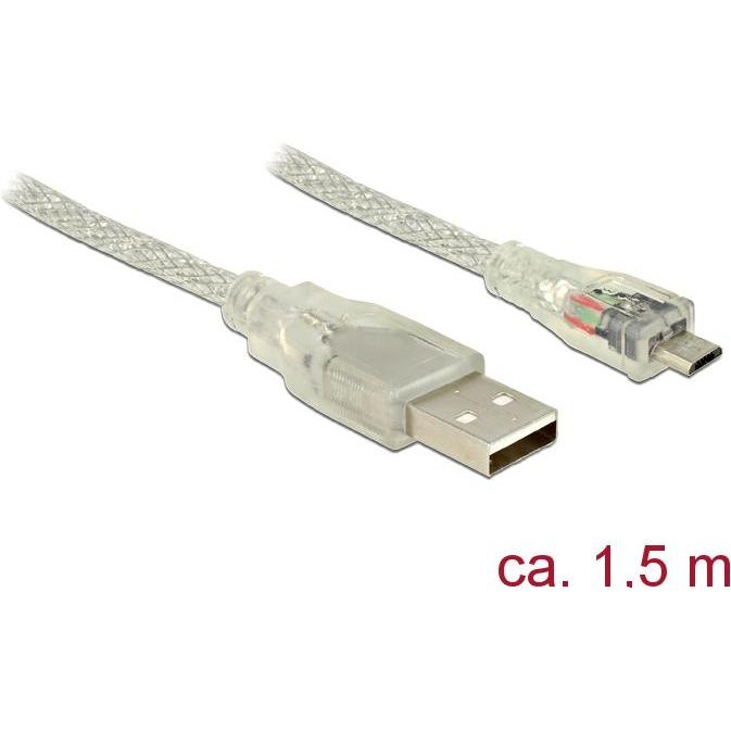 Thumbnail - Delock Micro Ferritkern (1.50 m, USB 2.0), USB Kabel