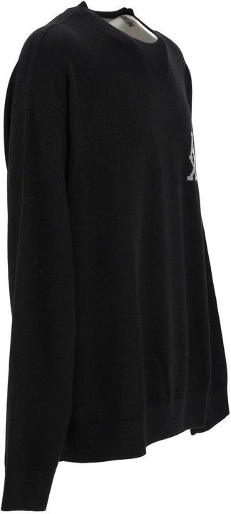 Produktbild Armani Exchange Heren The Grid, Sustainable, Jacquard Logo Pullover Sweater, zwart, S (S)