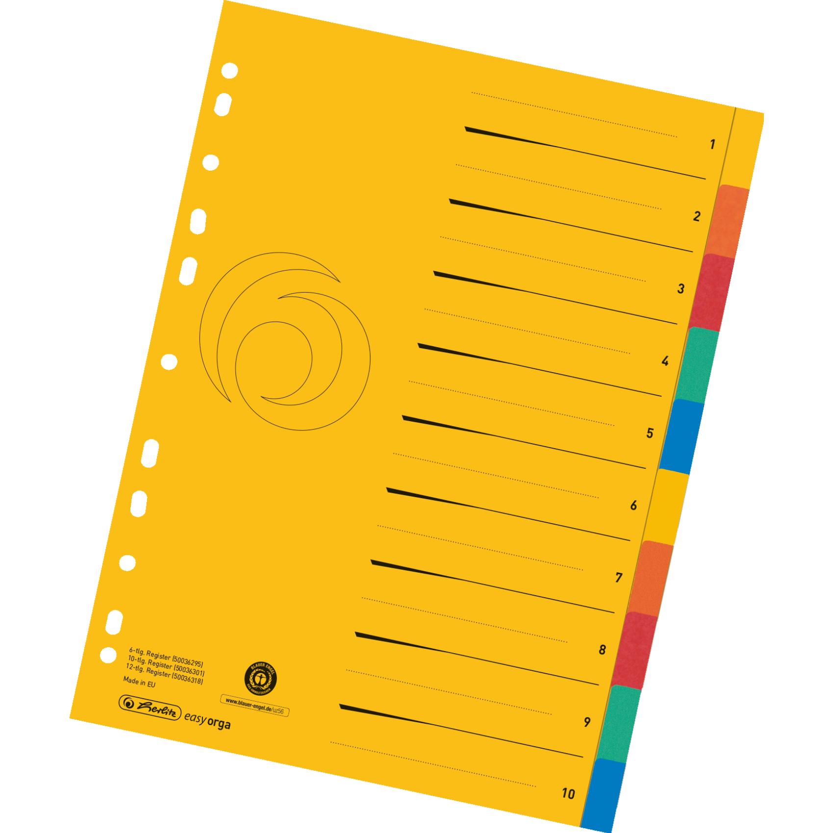 Herlitz, Ordner Zubehör, Karton-Register