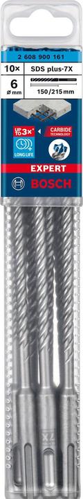 Actual product image Bosch Professional Zubehör Expert SDS plus-7X hammer drill, 6 x 150 x 215 mm,10 pcs. (6 millimetres)