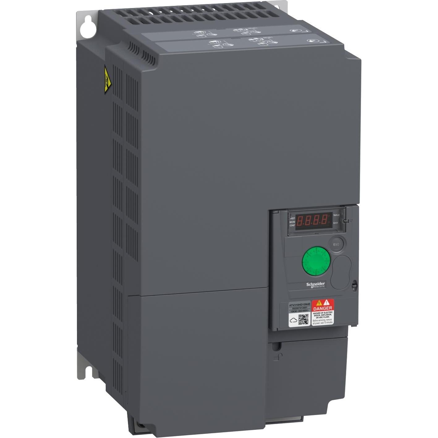 Schneider, Convertitore di frequenza, Inverter, Easy Altivar 310, 15kW, 380-460V AC, trifase, senza filtro ATV310HD15N4E
