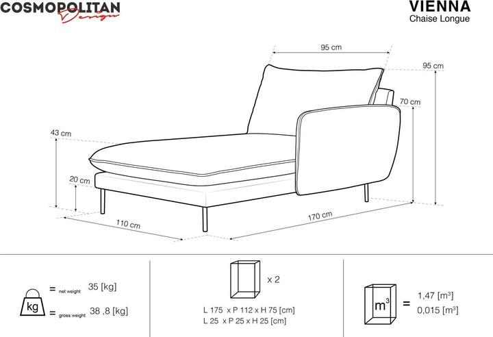Produktbild Cosmopolitan Design Vienna (Recamiere)