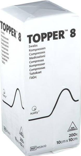 Produktbild Topper 8 NW Kompressen 10x10cm unsteril 200 Stk