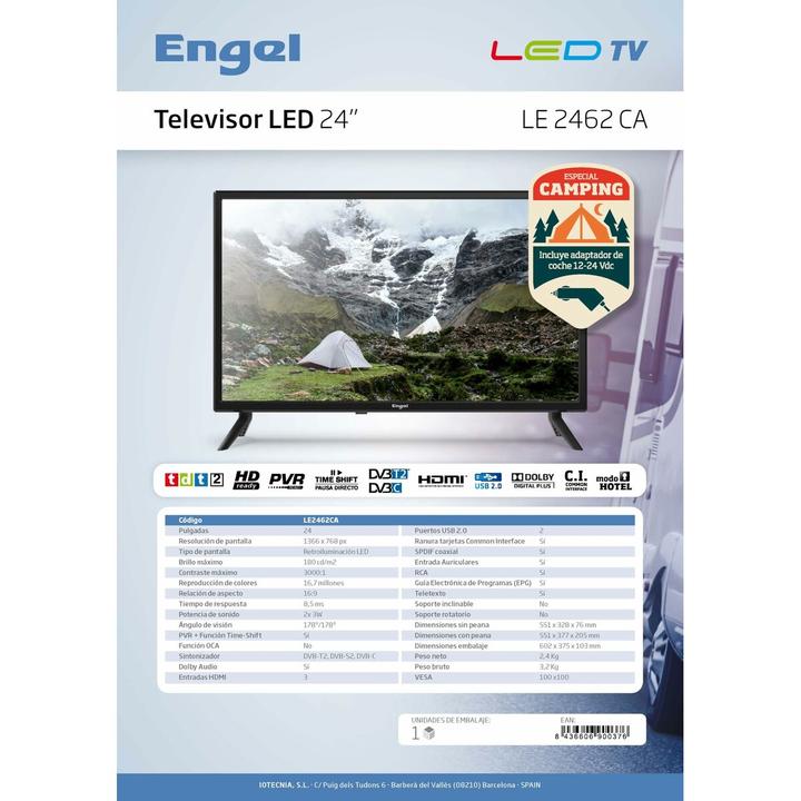 Actual product image Engel LE2462CA (24", LED, HD)