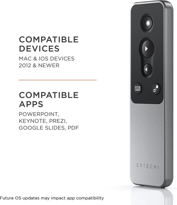 Productafbeelding Satechi ST-BTPR1M - R1 Bluetooth Presenter grijs (Universele afstandsbediening, Bluetooth)