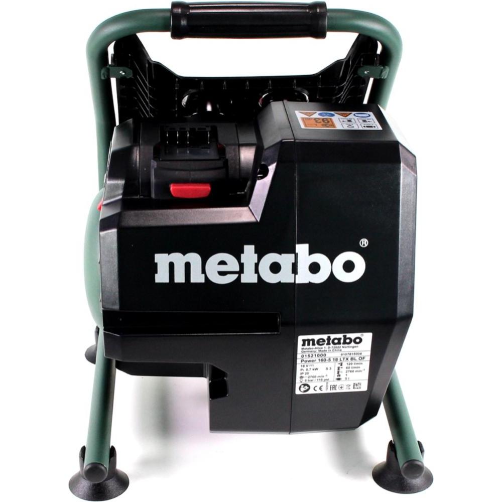 Metabo, Kompressor, Power 160-5 18 LTX BL OF Akku Kompressor 18 V 8,0 bar Brushless + 2x Akku 10,0 Ah + (5 l)