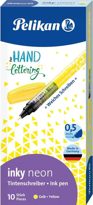 Actual product image Pelikan Ink pen inky 0.5mm 817080 Neon Yellow (Neon Yellow, 10 x)