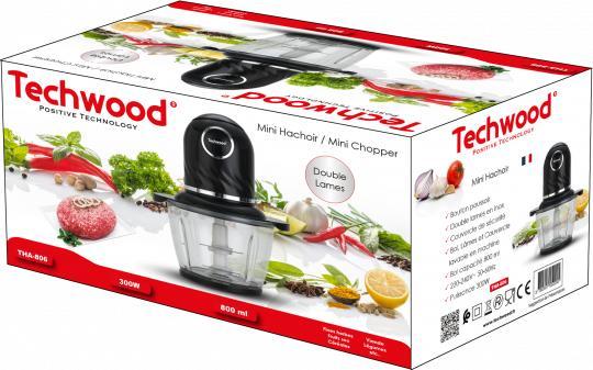 Actual product image Techwood Zerkleinerer Glasgbehälter, schwarz (800 ml, 300 W)